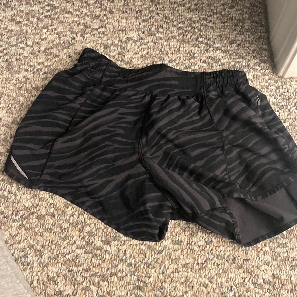 Zebra print lululemon shorts. Size 6